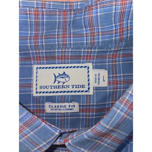 Southern Tide Mens Classic Fit Plaid Dress Shirt Large - Picture 5 of 7
